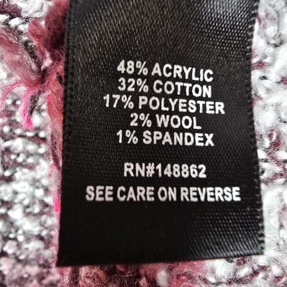 Torrid Spacedye Oversize Bouncle Kimono Multi Color Pink Sweater Size 00 - Picture 4 of 8